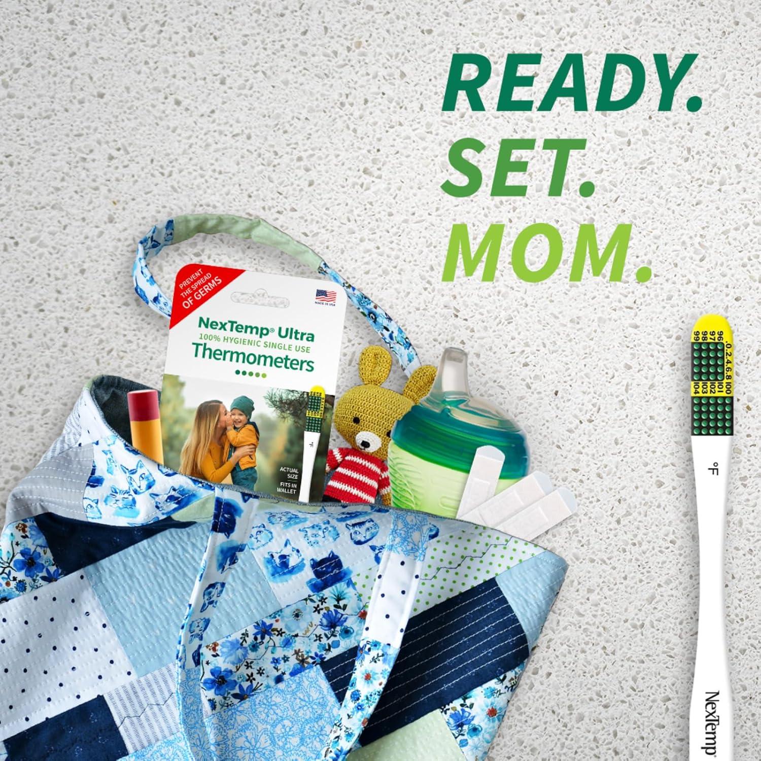 Termómetros Desechables NexTemp Ultra - Paquete de 12 - Alta Precisión