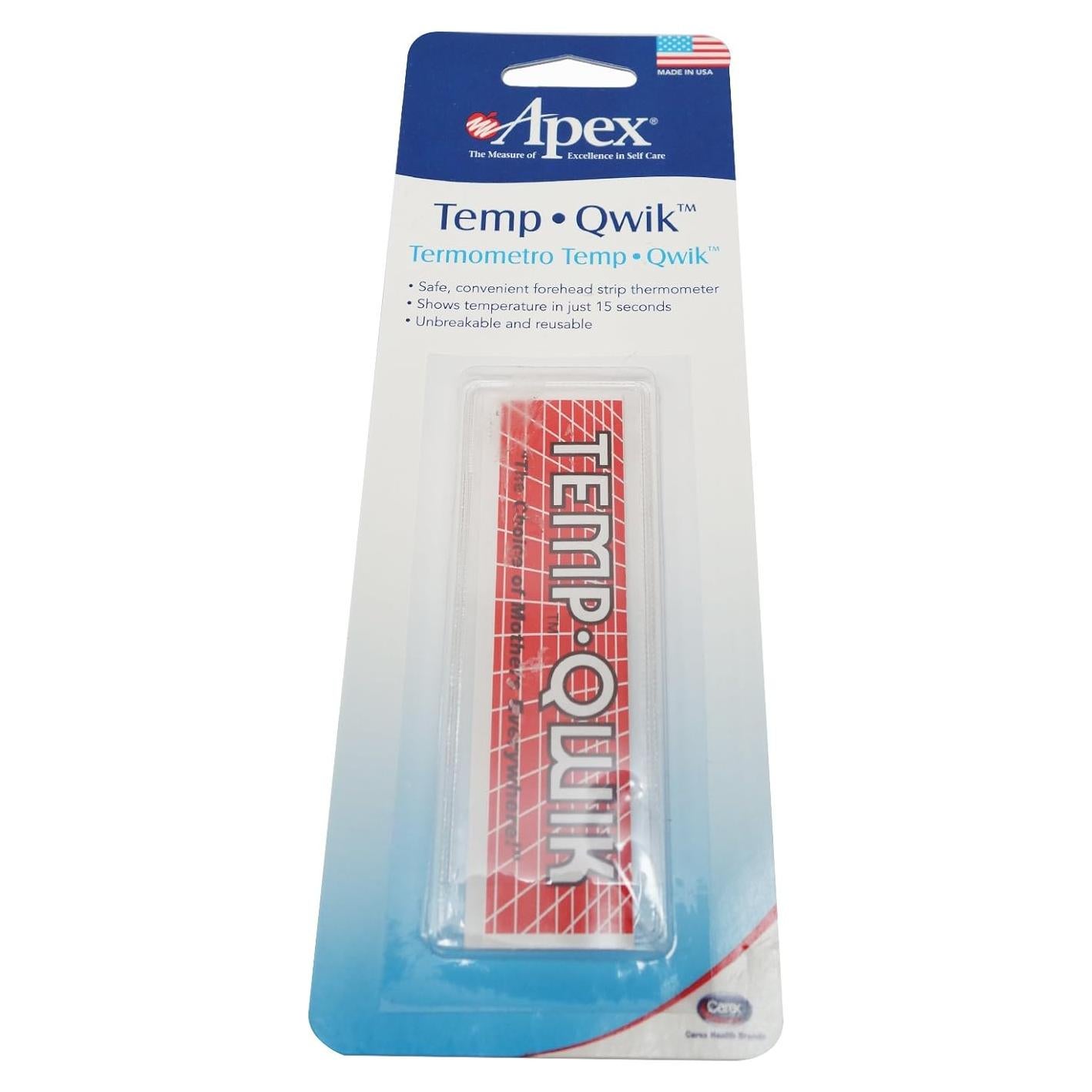 Termómetro de tira para frente Apex 1 Cuenta 15 Segundos