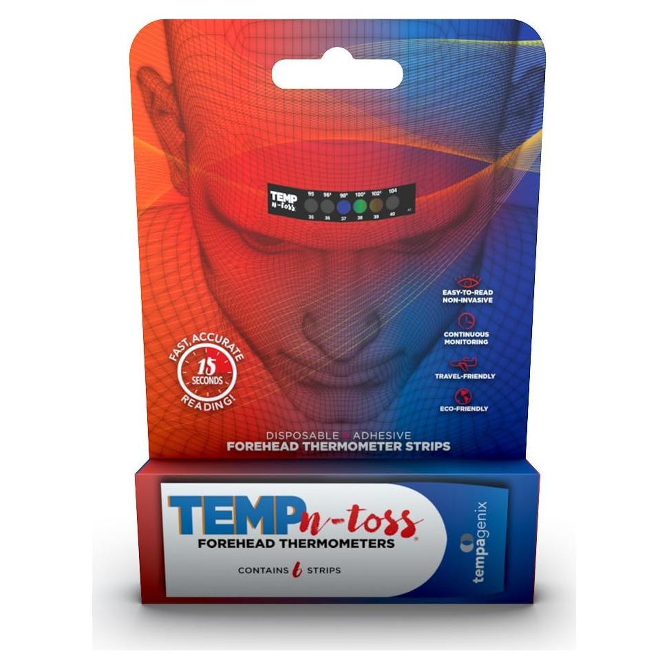 Tiras de termómetro desechables Temp-N-Toss para frente (6)