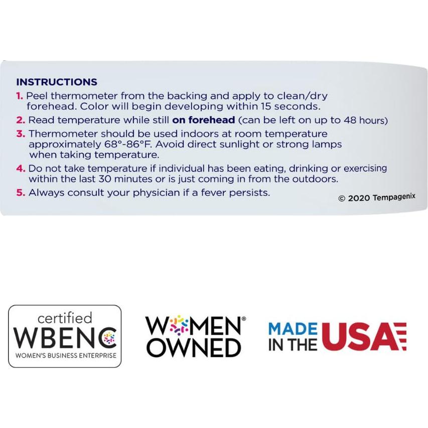 Tiras de termómetro desechables Temp-N-Toss para frente (6)