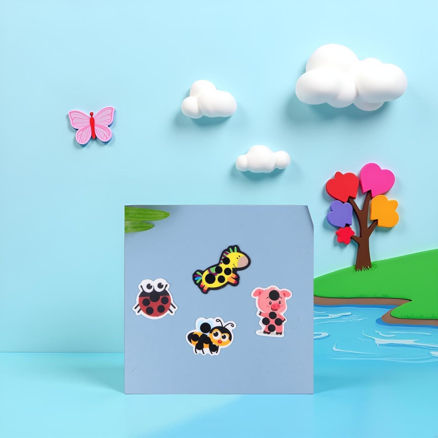 6 Pegatinas de Temperatura para Frente Niños Pxiryanlow