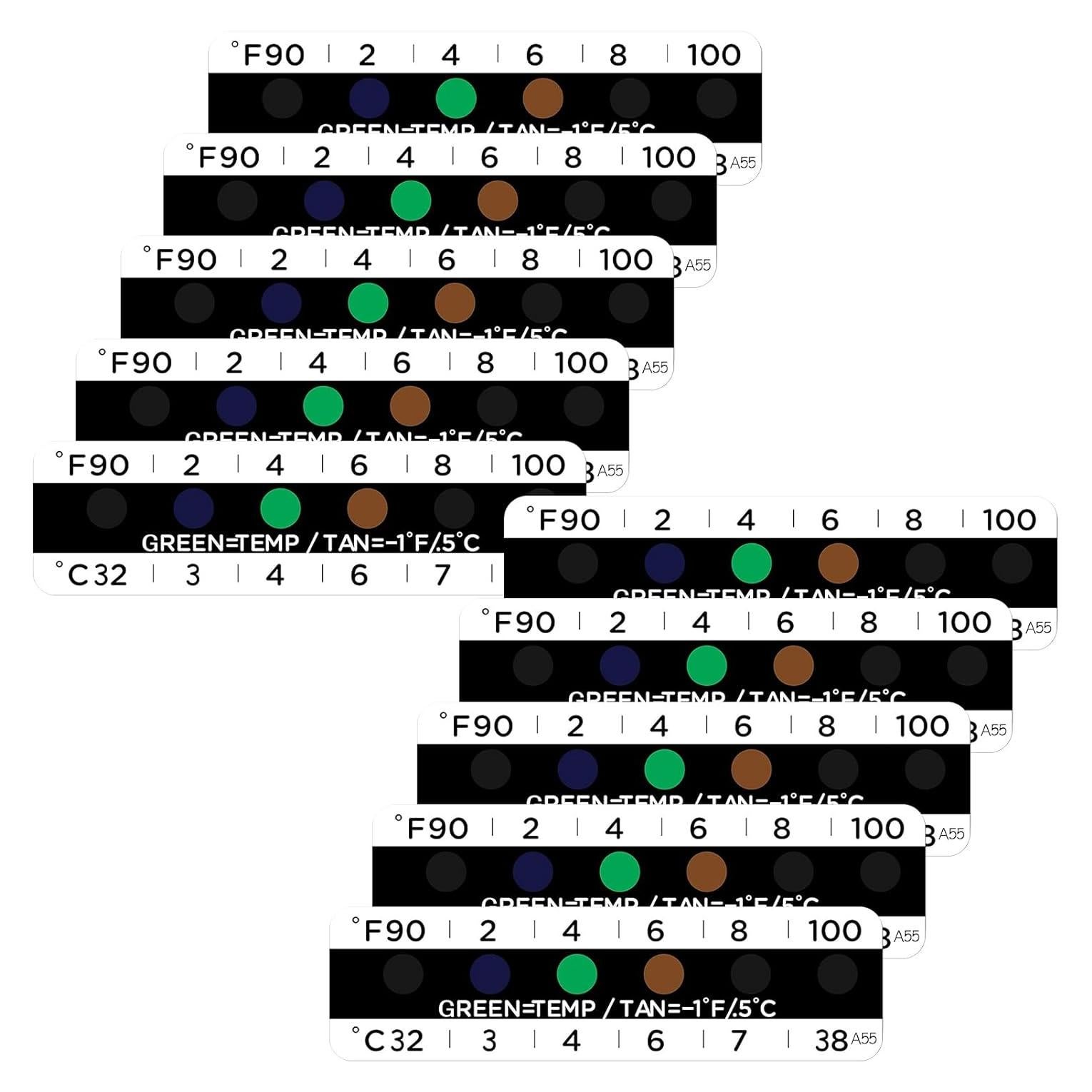 40 Tiras Adhesivas de Temperatura para Prueba de Orina 32-37.8°C