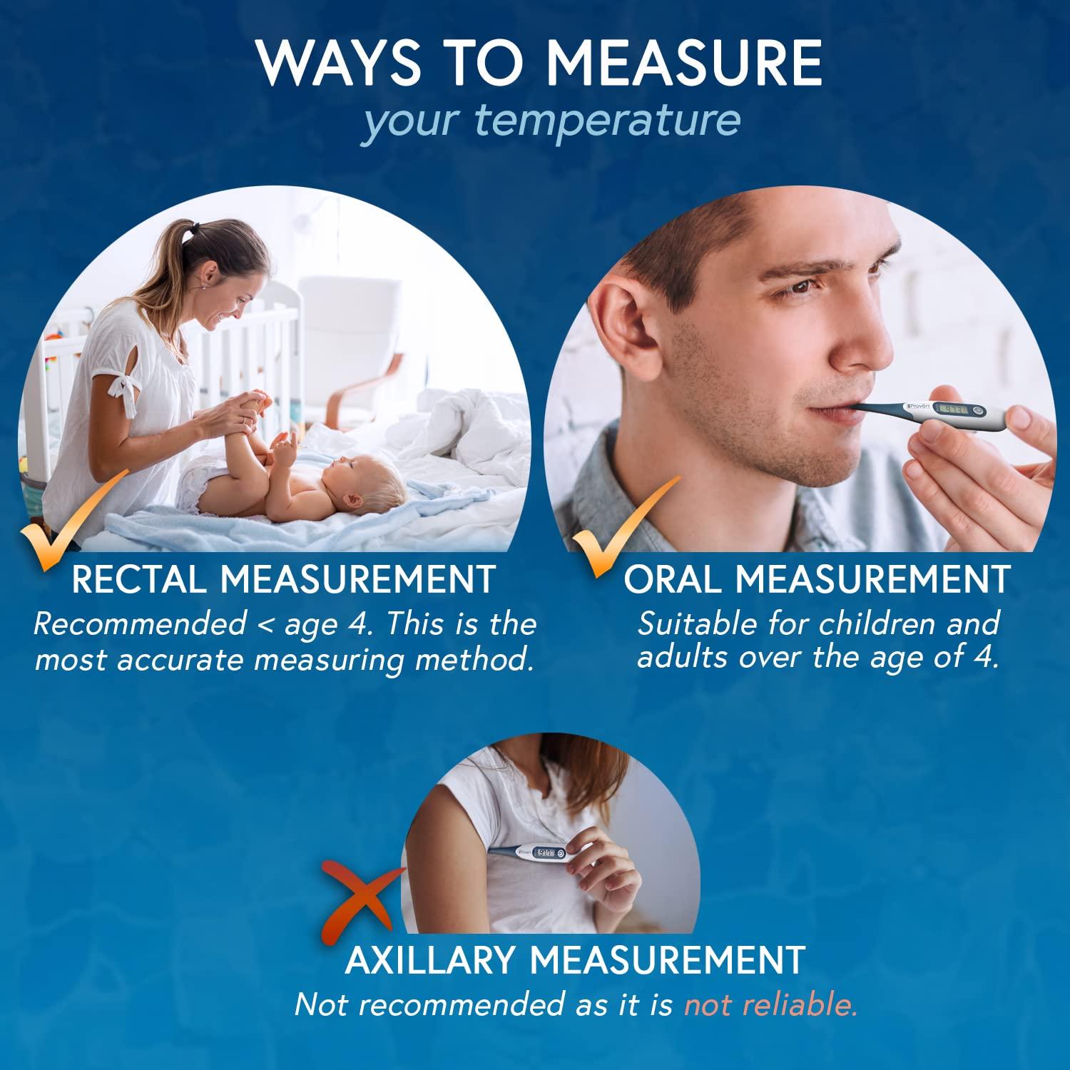 Termómetro Oral Digital iProven DTR-1221A, 10 Segundos, Alarma de Fiebre