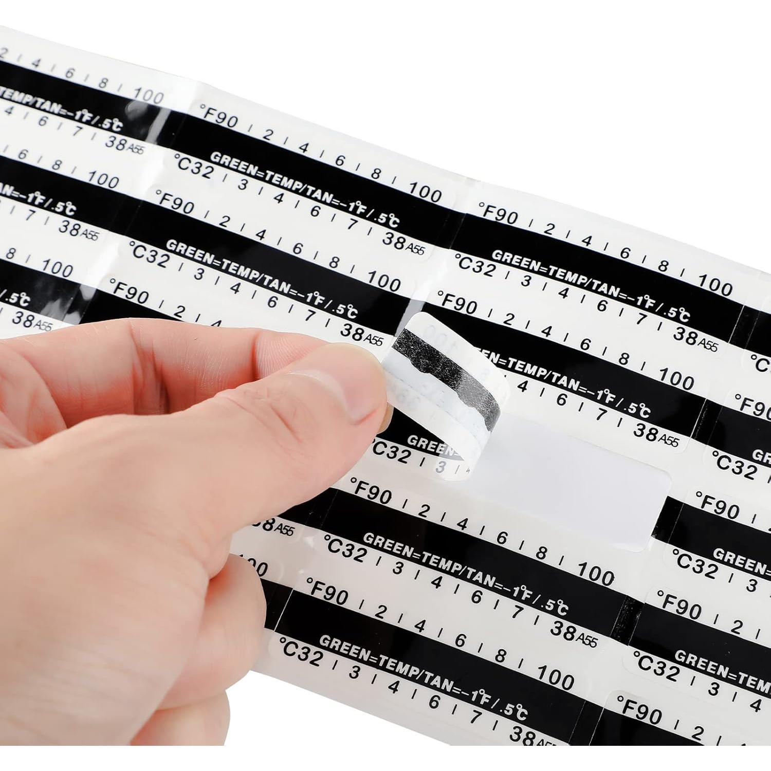 Flutesan 40 Tiras Adhesivas de Temperatura 32-38°C para Botellas