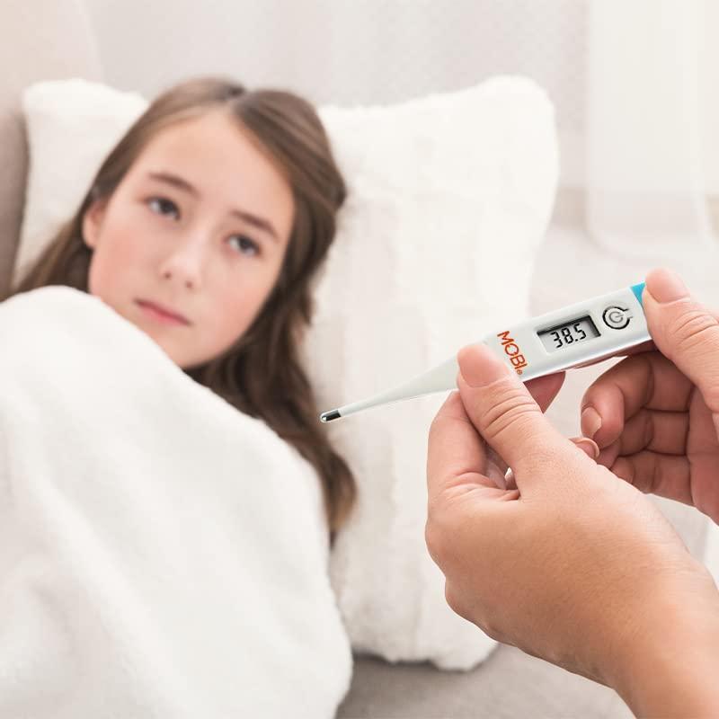 MOBI - Digital Health Thermometer - Oral, Underarm, and Rectal Thermometer for Adults and Children - Thermometer for Fever - Rectum and Armpit Reading for Baby, Children and Adults - 1 Pack