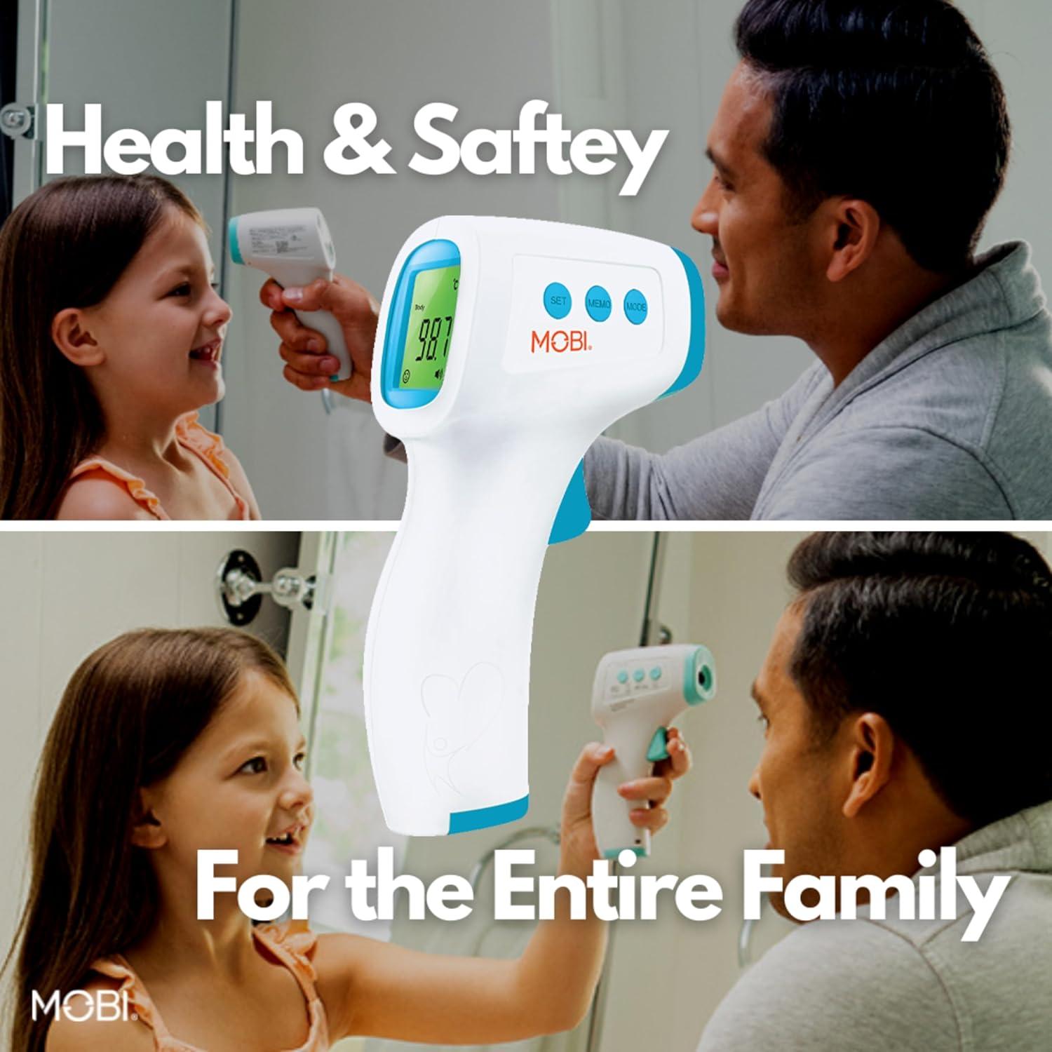 Termómetro Digital Infrarrojo MOBI Sin Contacto para Bebés y Adultos