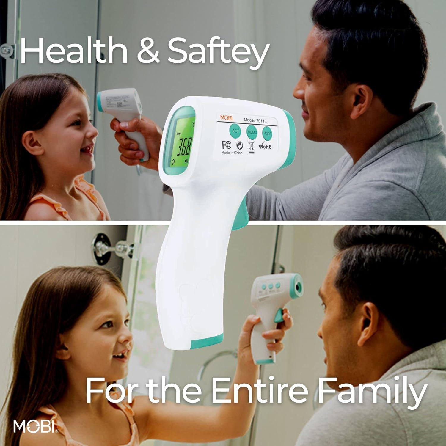 Termómetro Digital Infrarrojo MOBI Sin Contacto para Bebés y Adultos