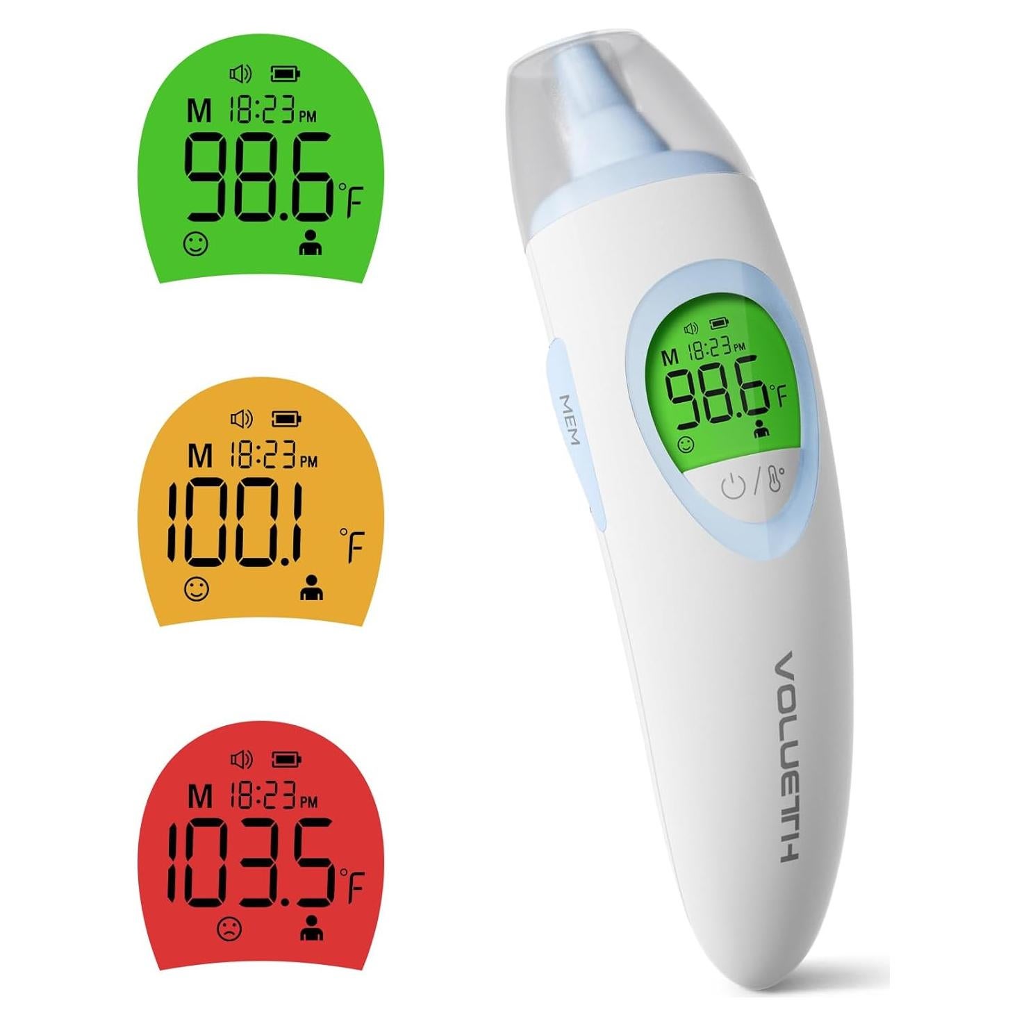 Termómetro Digital VOLUETH 3 en 1 para Bebés y Adultos