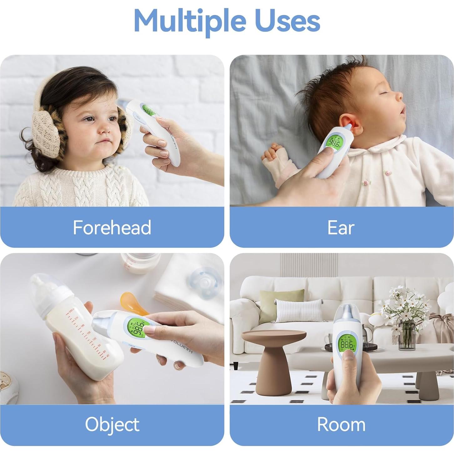 Termómetro Digital VOLUETH 3 en 1 para Bebés y Adultos