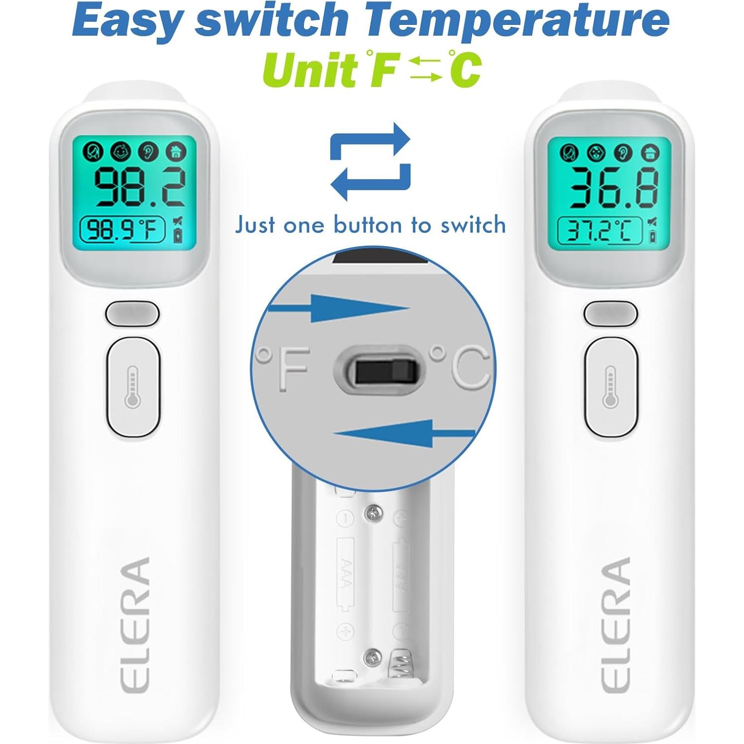 Termómetro Infrarrojo ELERA AOJ-20A para Bebés y Adultos