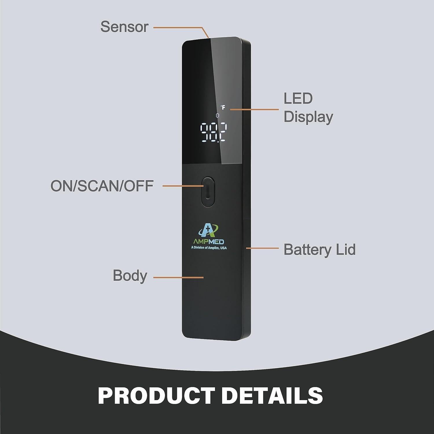 Termómetro Digital Sin Contacto Amplim 2001W1 para Adultos y Bebés