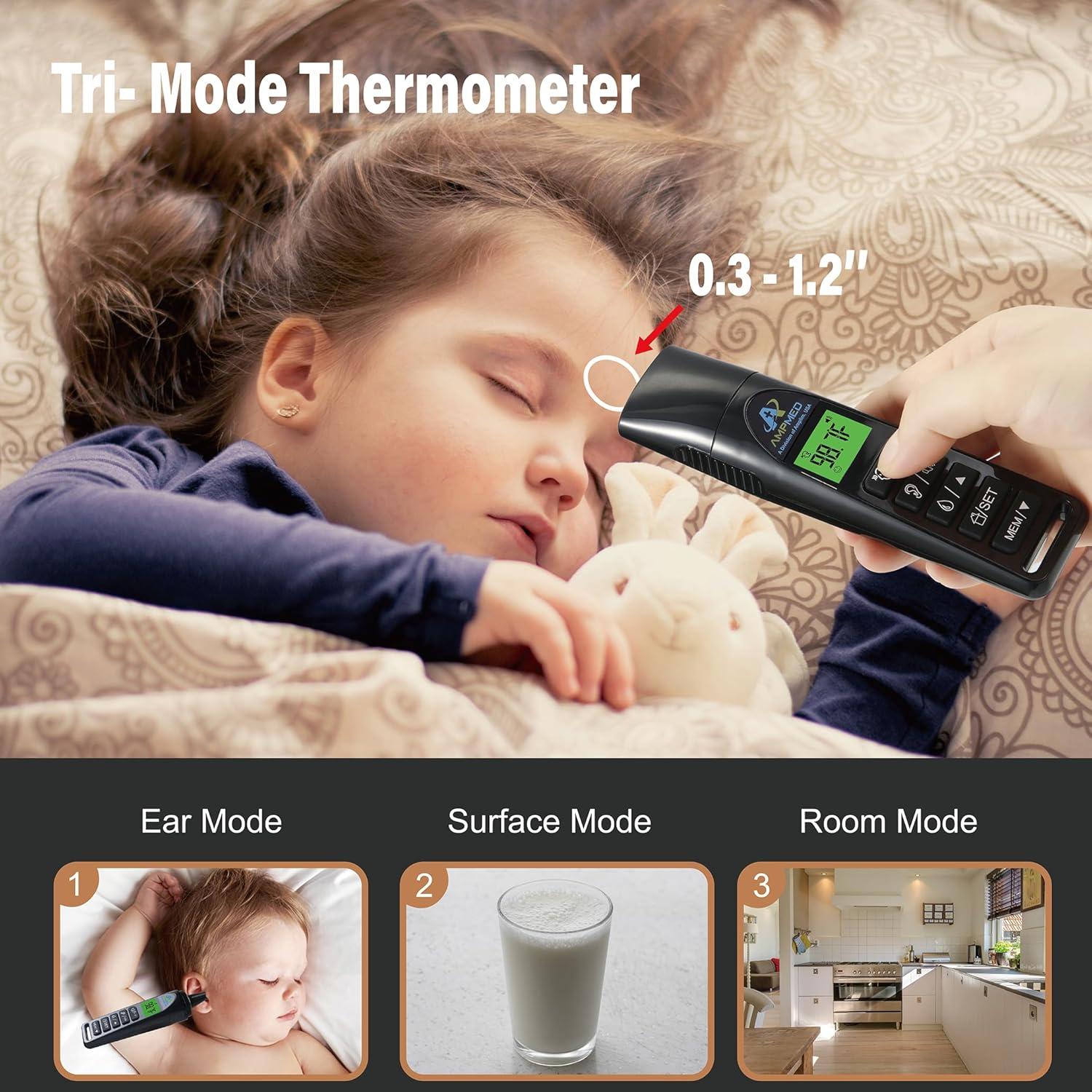 Termómetro Infrarrojo Amplim 3 en 1 para Bebés y Adultos
