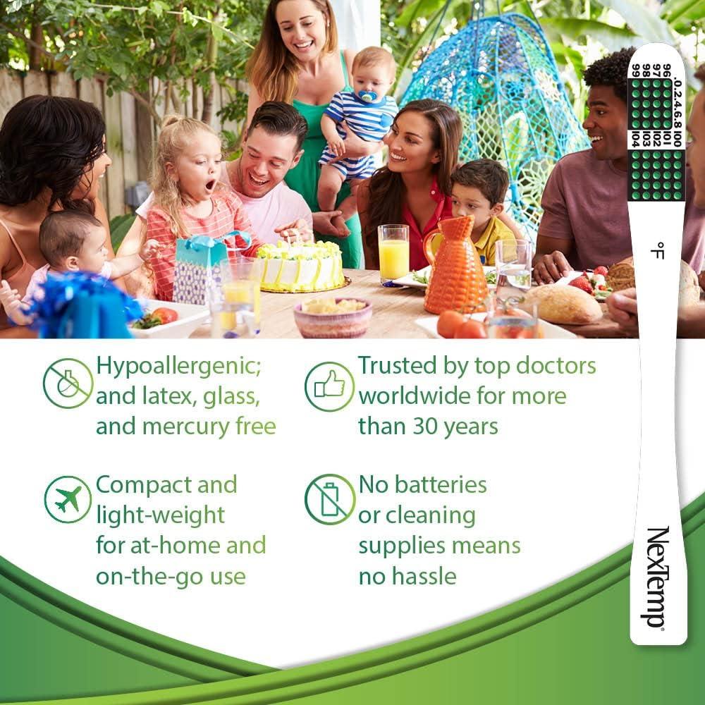 Termómetros desechables NexTemp Medical Indicators - Paquete de 100