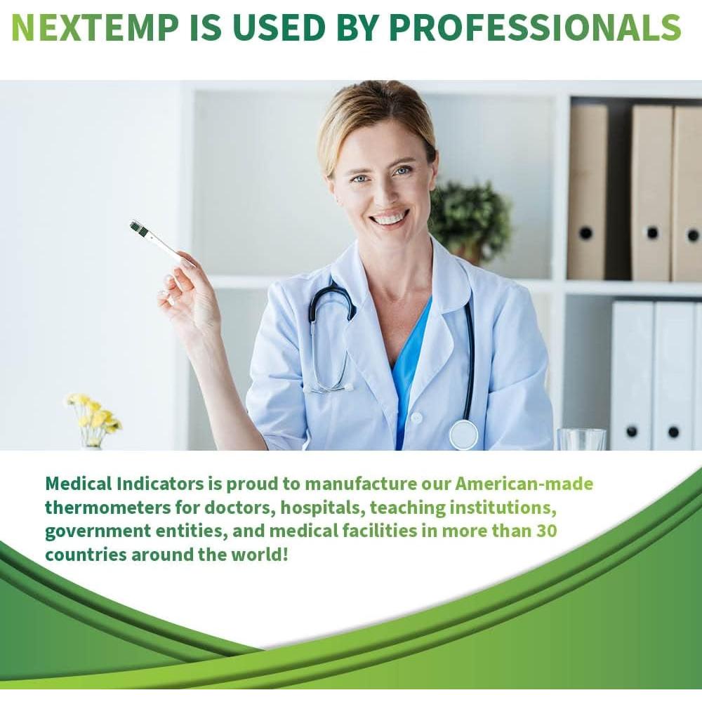 Termómetros desechables NexTemp Medical Indicators - Paquete de 100