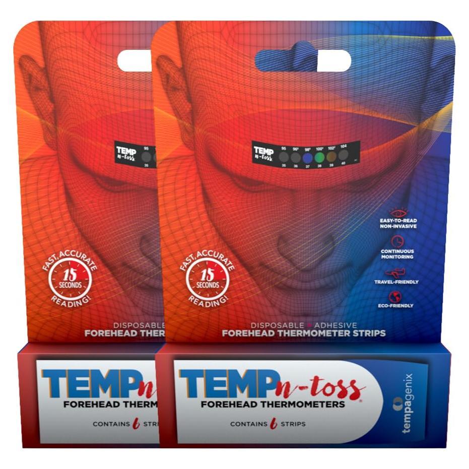 Tiras de termómetro desechables Temp-N-Toss - 12 unidades