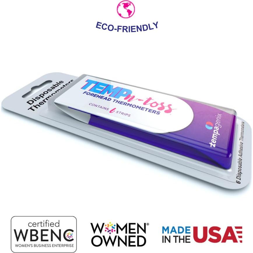 Tiras de termómetro desechables Temp-N-Toss - 12 unidades