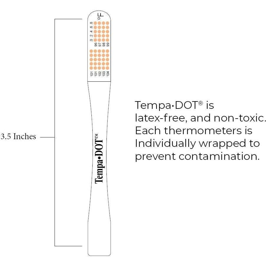 Termómetros Clínicos Desechables Tempa-DOT 100 Pack - Precisión Alta