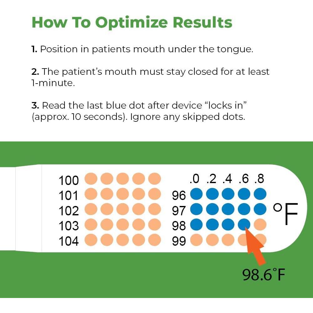 Termómetros Clínicos Desechables Tempa-DOT 100 Pack - Precisión Alta