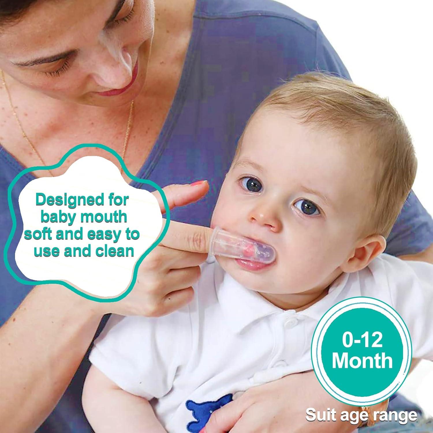 Juego de Cepillos de Dientes para Bebés Bassion 6 Piezas Silicona