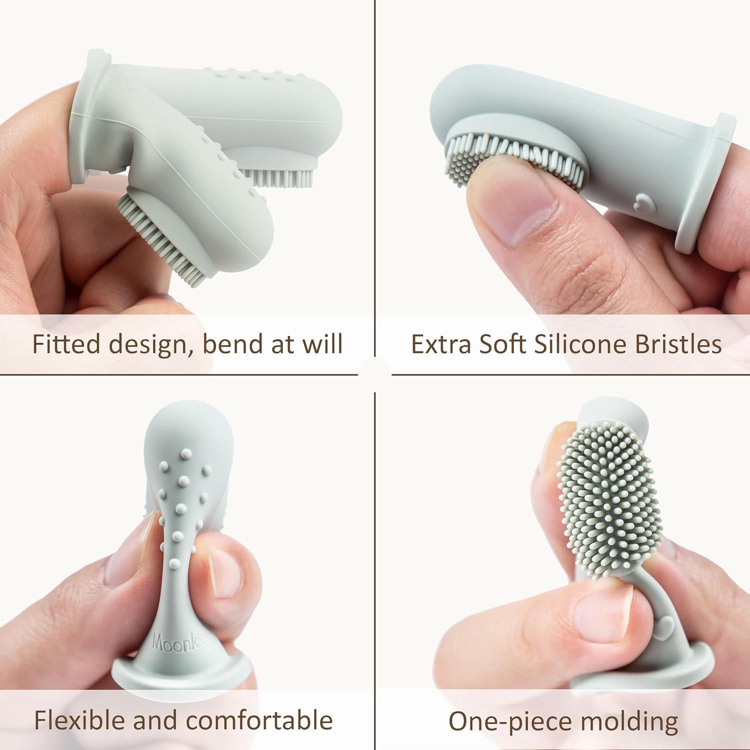 Kit de Cepillos de Dientes para Bebés Moonkie - 4 Pcs