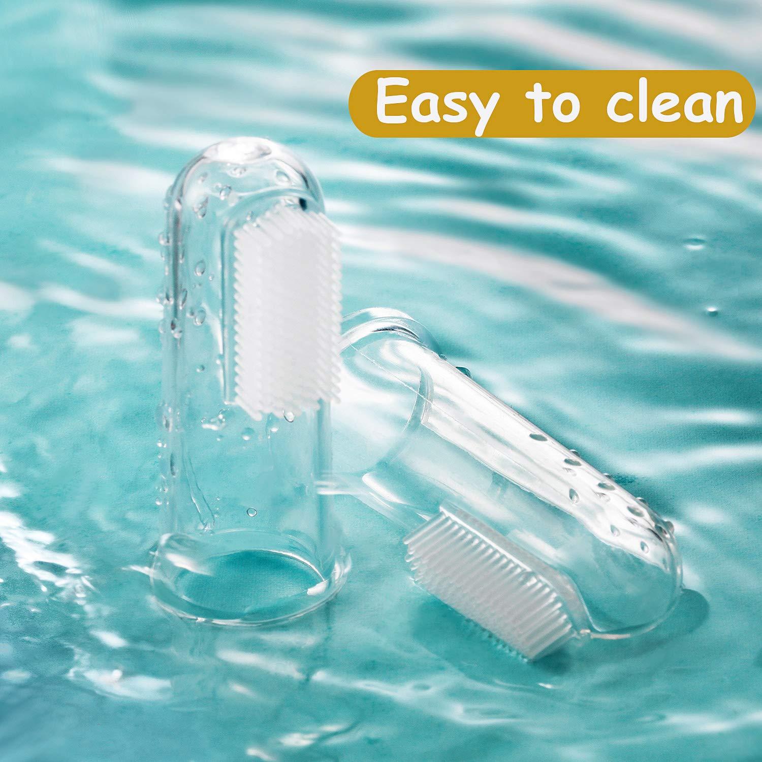 Boao 18 Cepillos de Dedo para Bebés con Estuche - Silicona