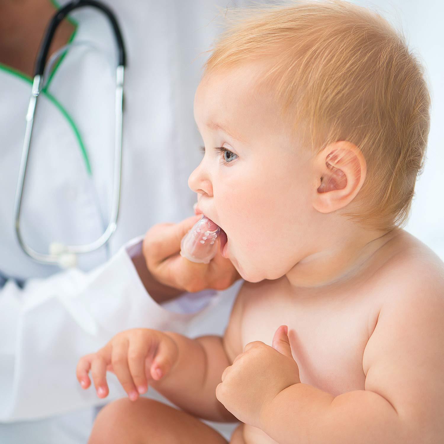 Boao 18 Cepillos de Dedo para Bebés con Estuche - Silicona