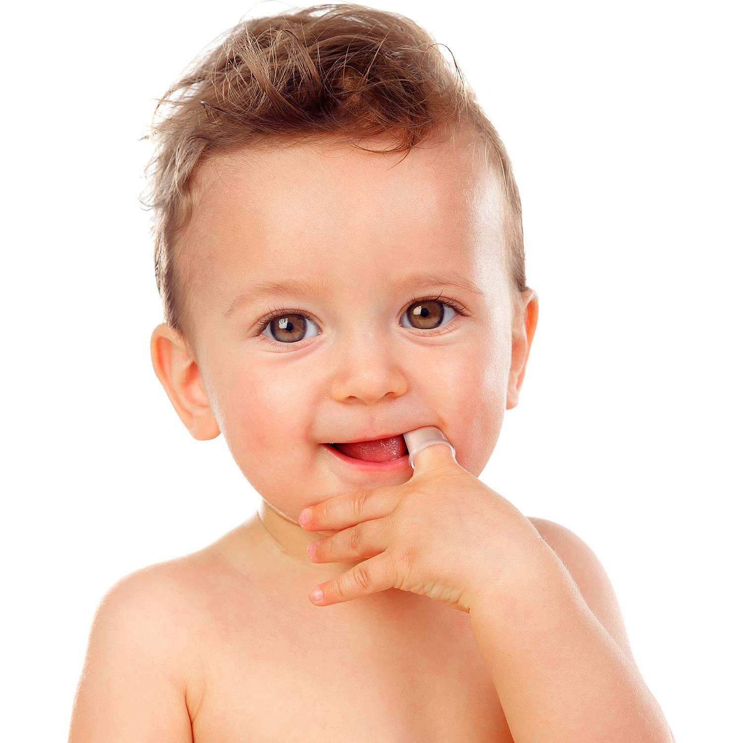 Boao 18 Cepillos de Dedo para Bebés con Estuche - Silicona