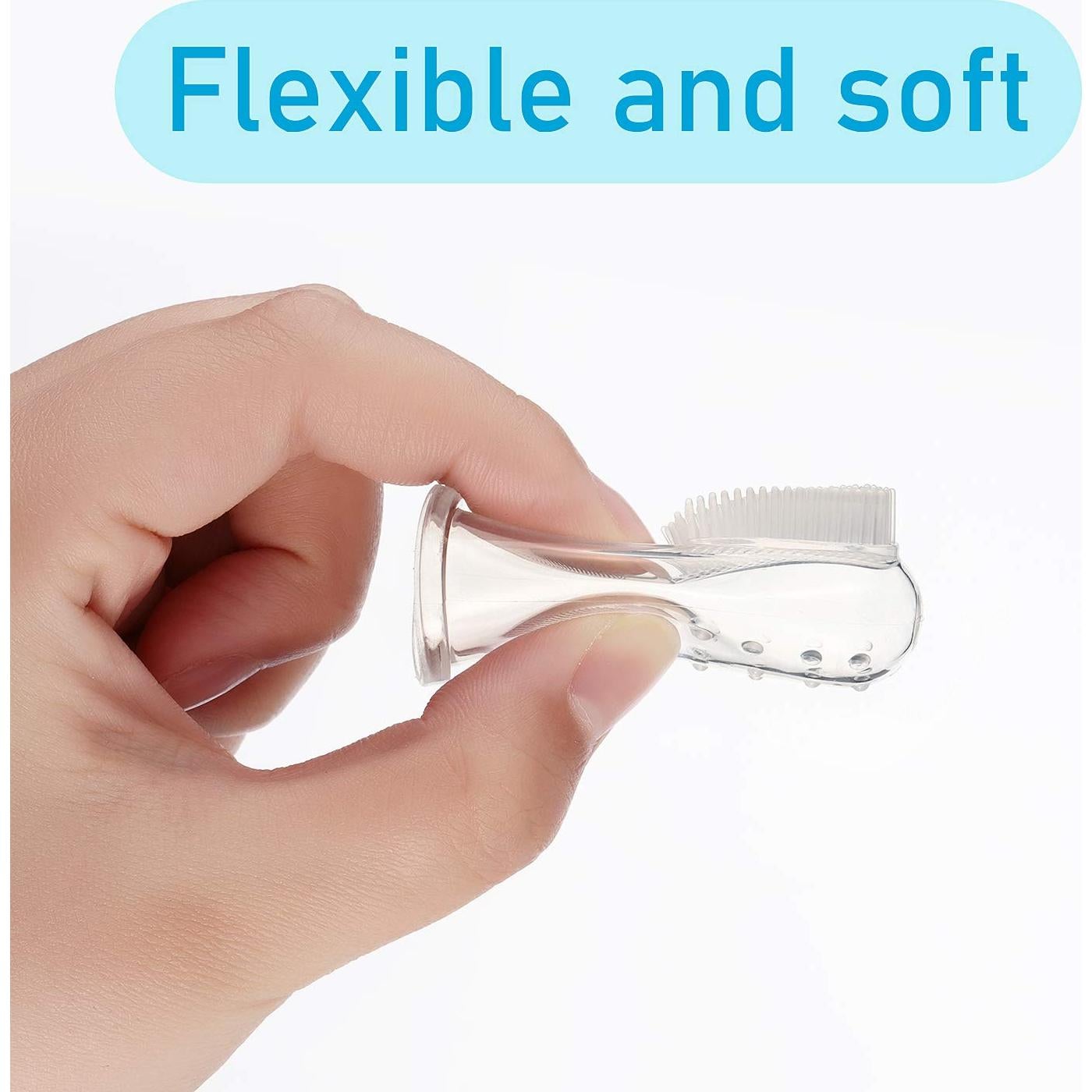 Boao 18 Cepillos de Dedo para Bebés con Estuche - Silicona