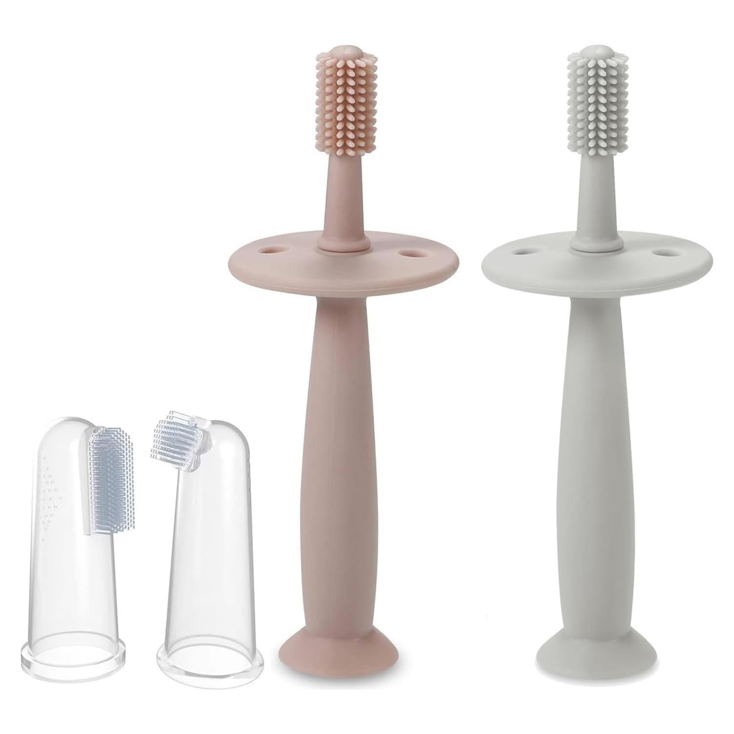 Cepillo de Dientes de Silicona PandaEar para Bebés - Juego de 3