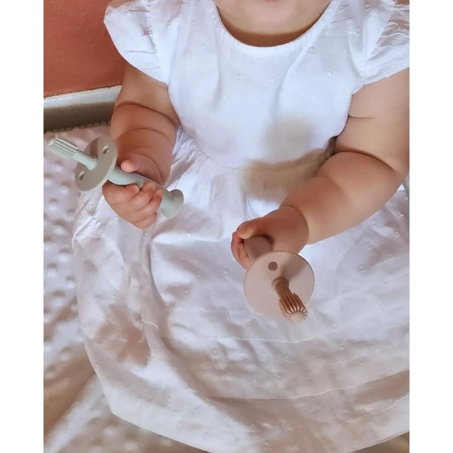 Cepillo de Dientes de Silicona PandaEar para Bebés - Juego de 3