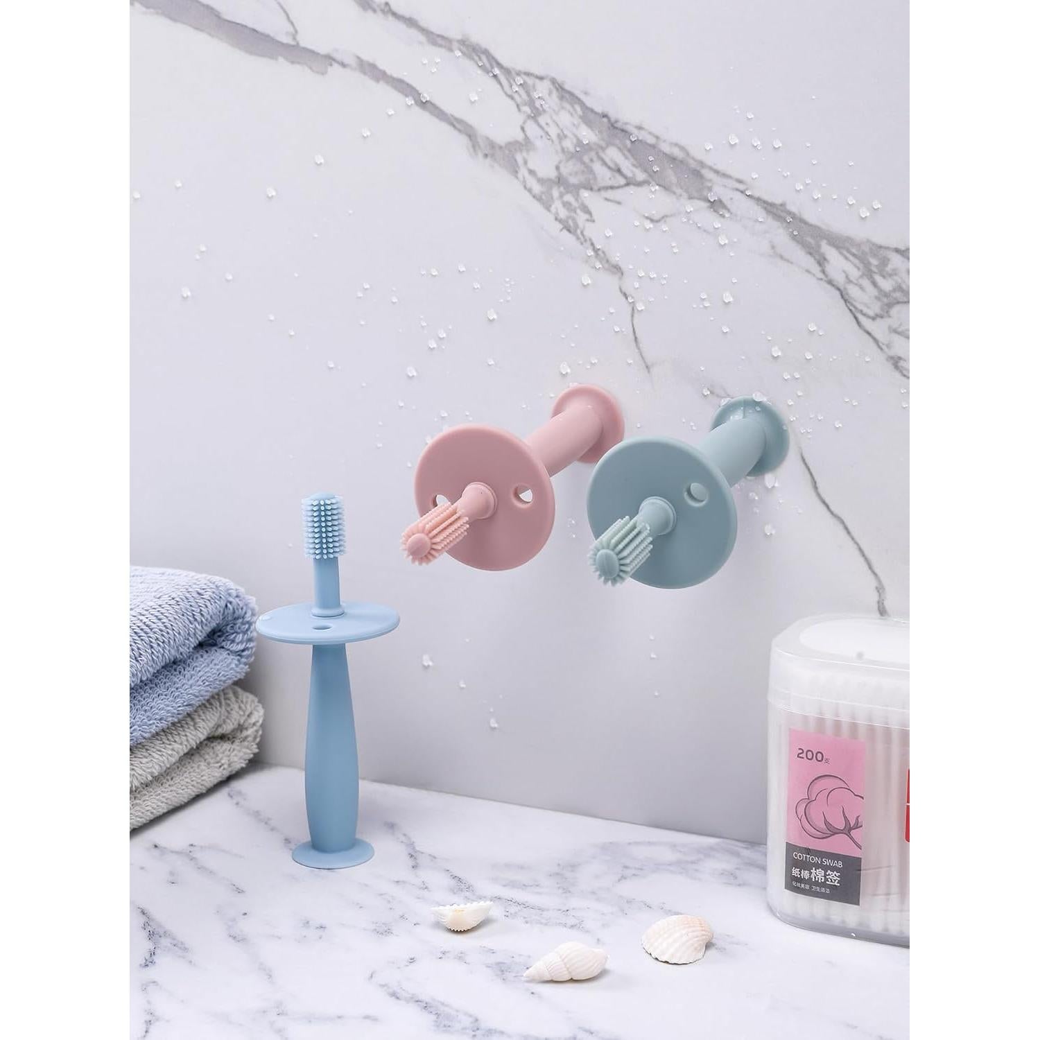 Cepillo de Dientes de Silicona PandaEar para Bebés - Juego de 3