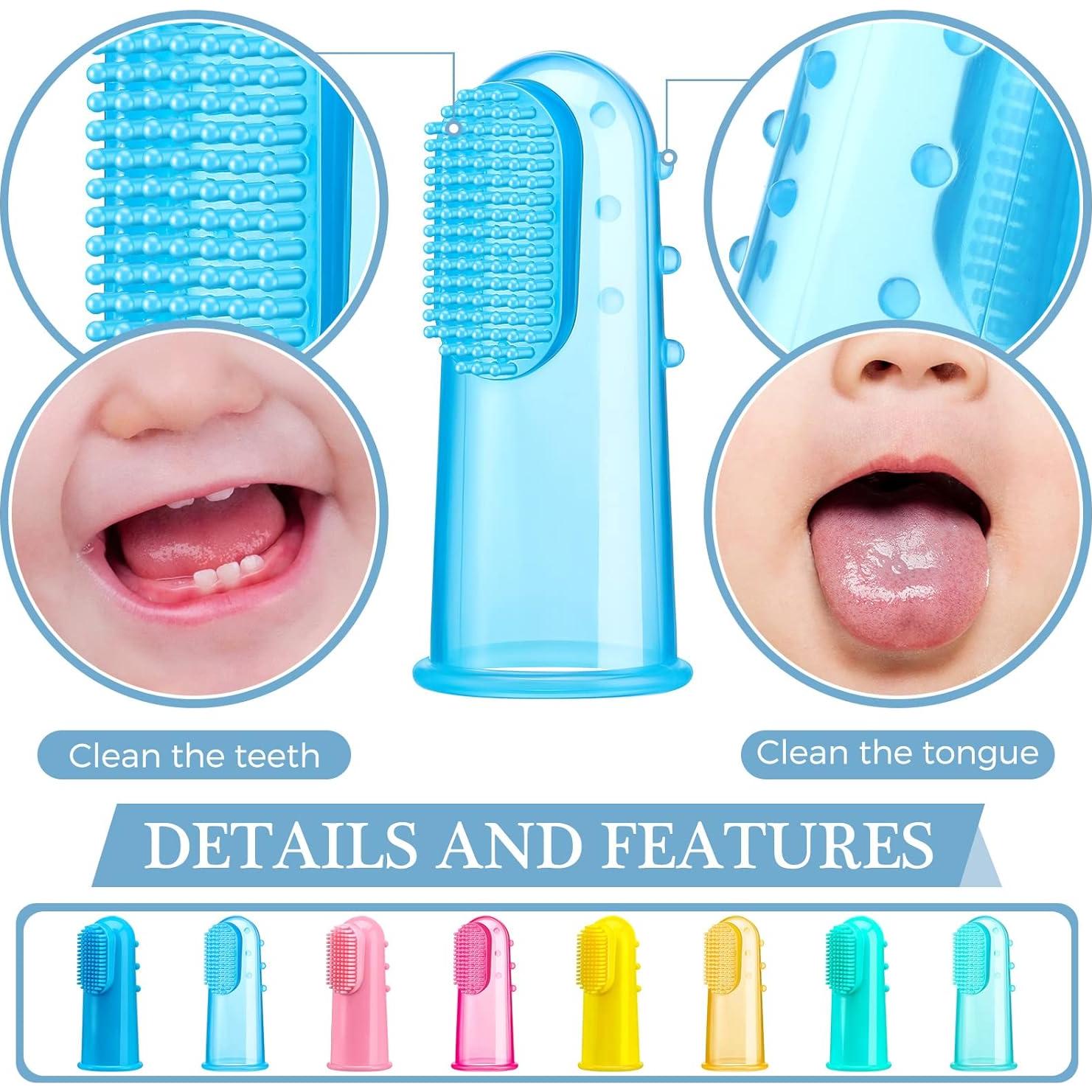 Cepillos de Dedo para Bebés Zopeal - 8 Piezas de Silicona