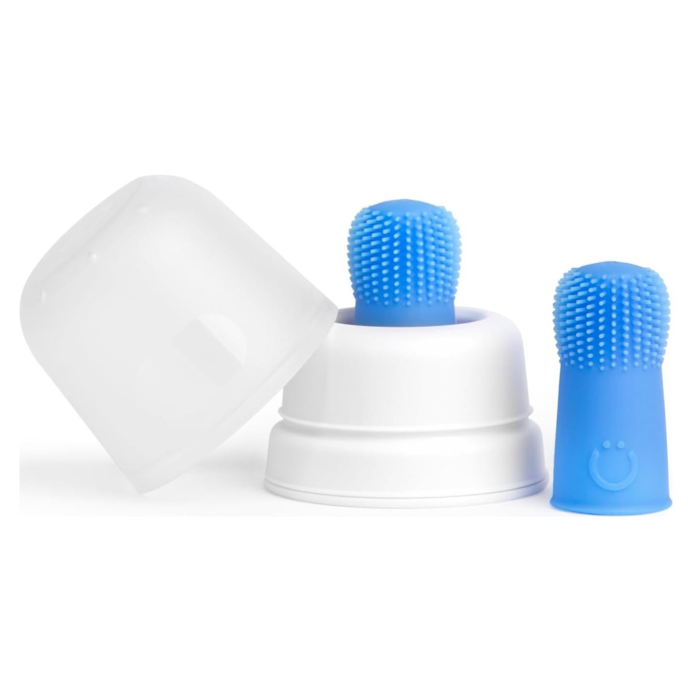 Cepillo de Dientes para Dedos Ubbi Baby con Estuche - Azul