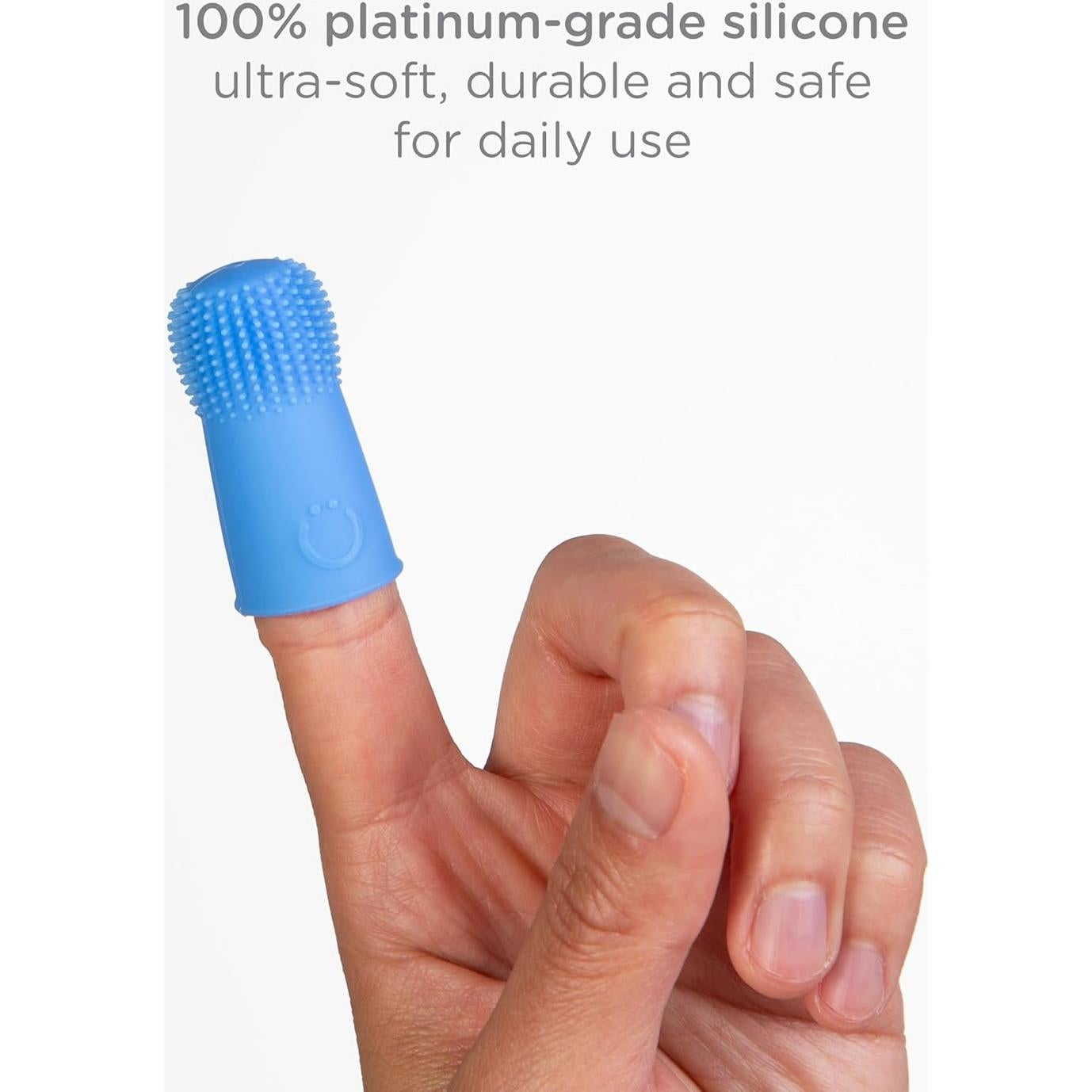 Cepillo de Dientes para Dedos Ubbi Baby con Estuche - Azul