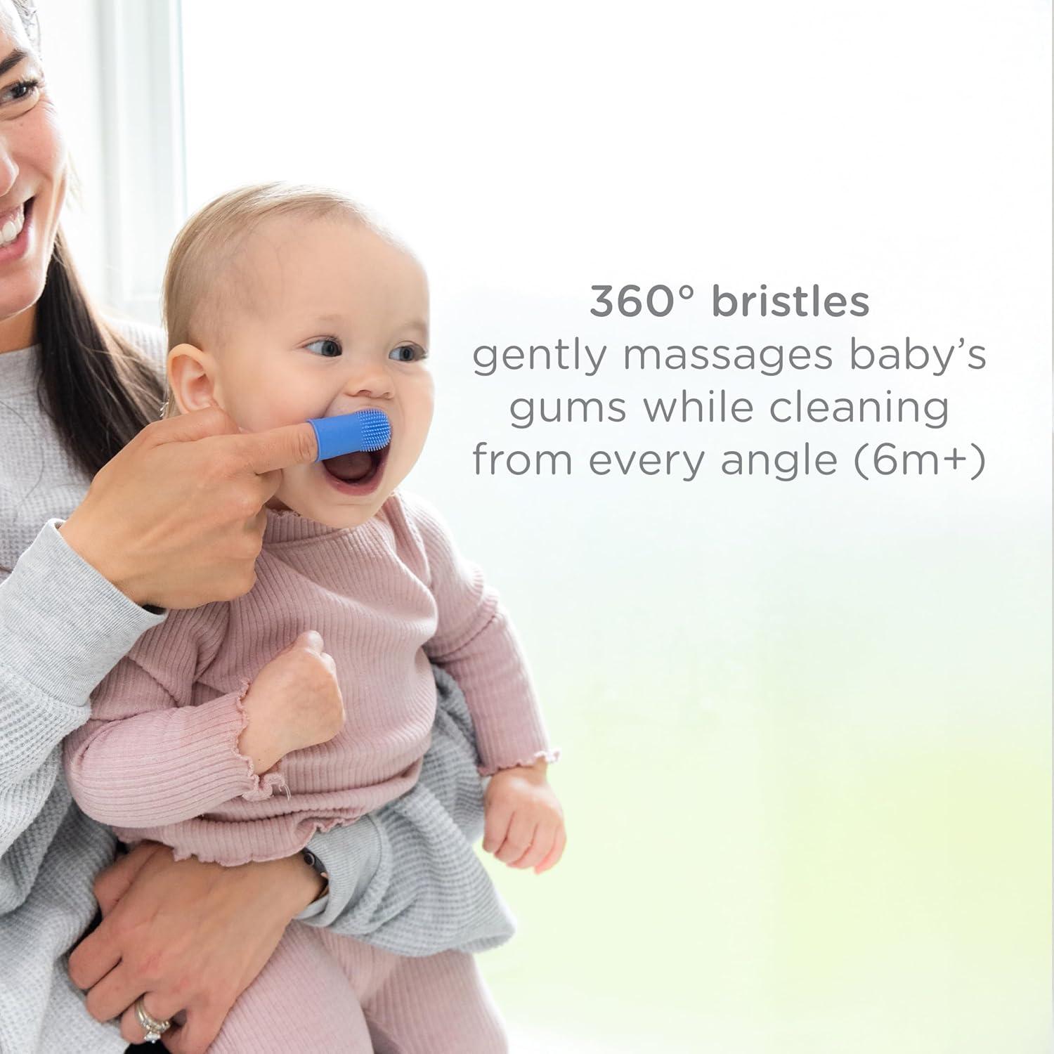 Cepillo de Dientes para Dedos Ubbi Baby con Estuche - Azul