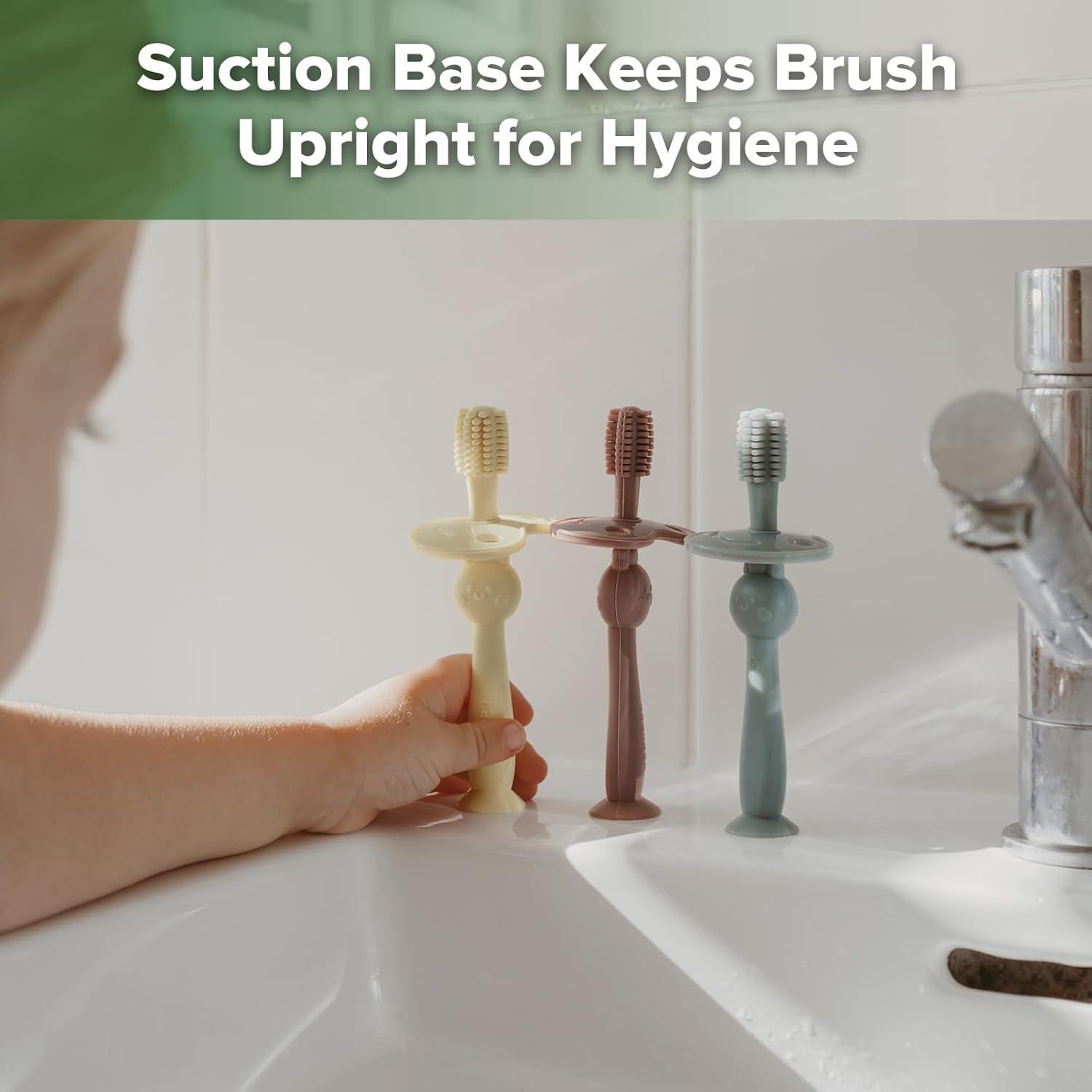 Cepillo de Dientes 360° Haakaa para Bebés Rubor - Silicona Alimentaria