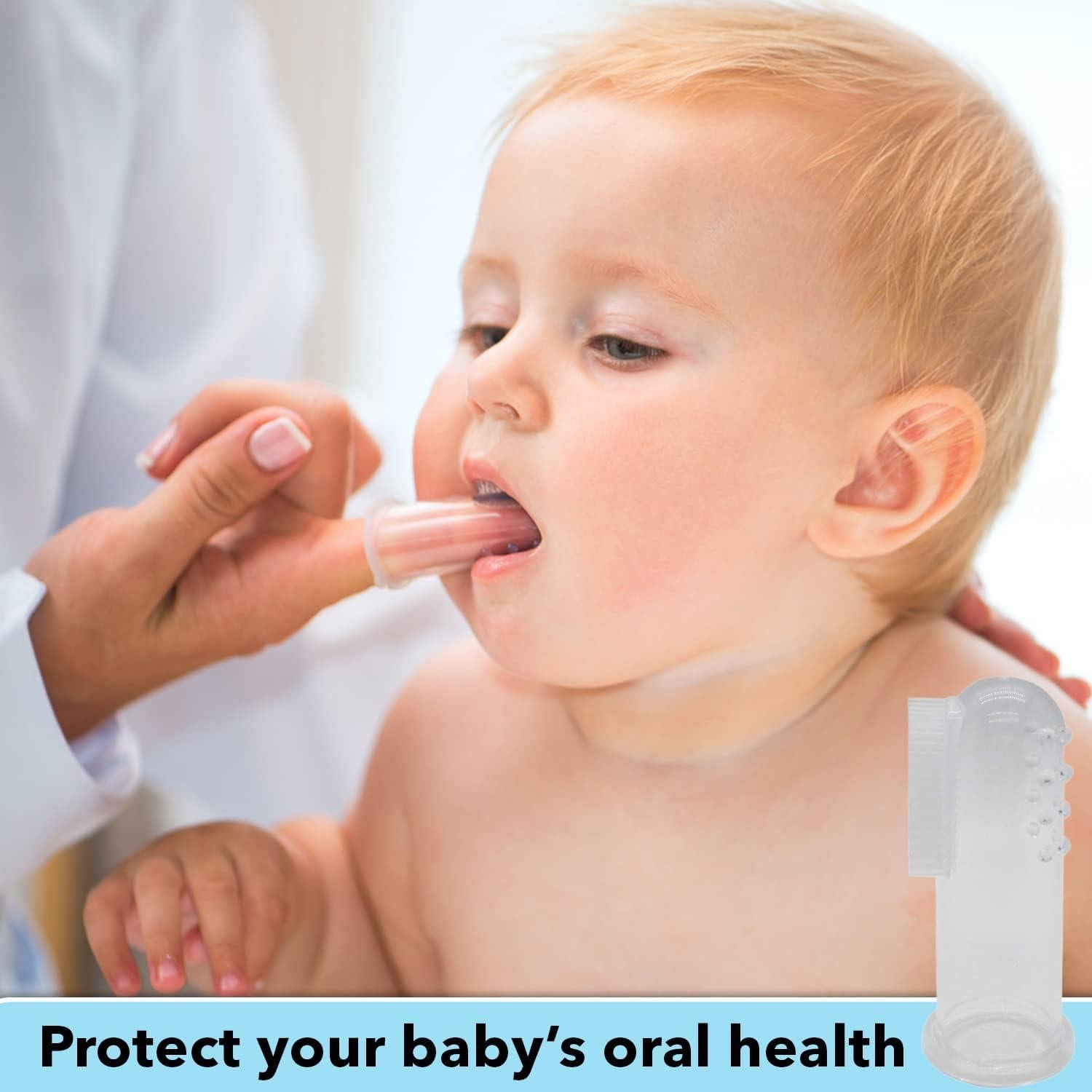 Cepillo de Dedo para Bebé Gadgetime - Silicona 3 Piezas