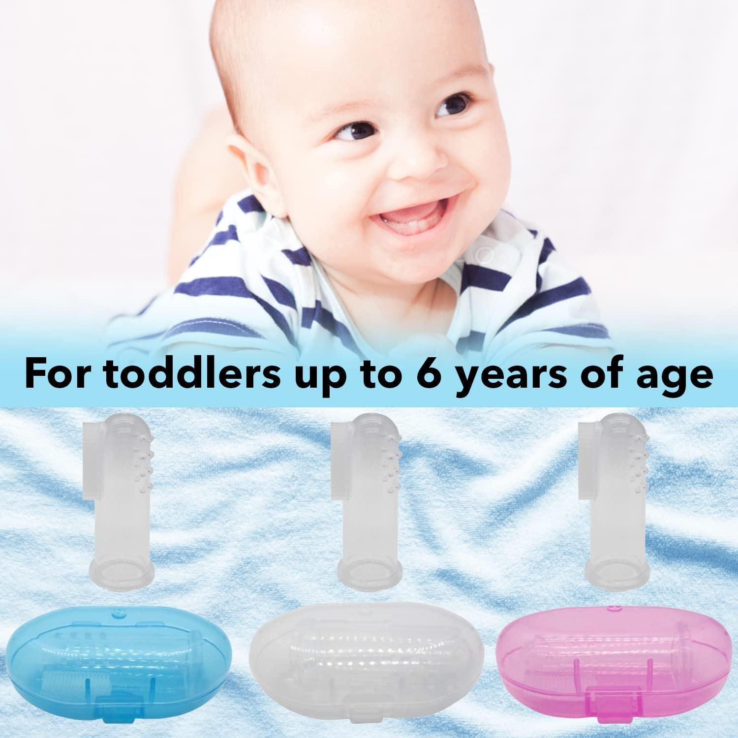 Cepillo de Dedo para Bebé Gadgetime - Silicona 3 Piezas