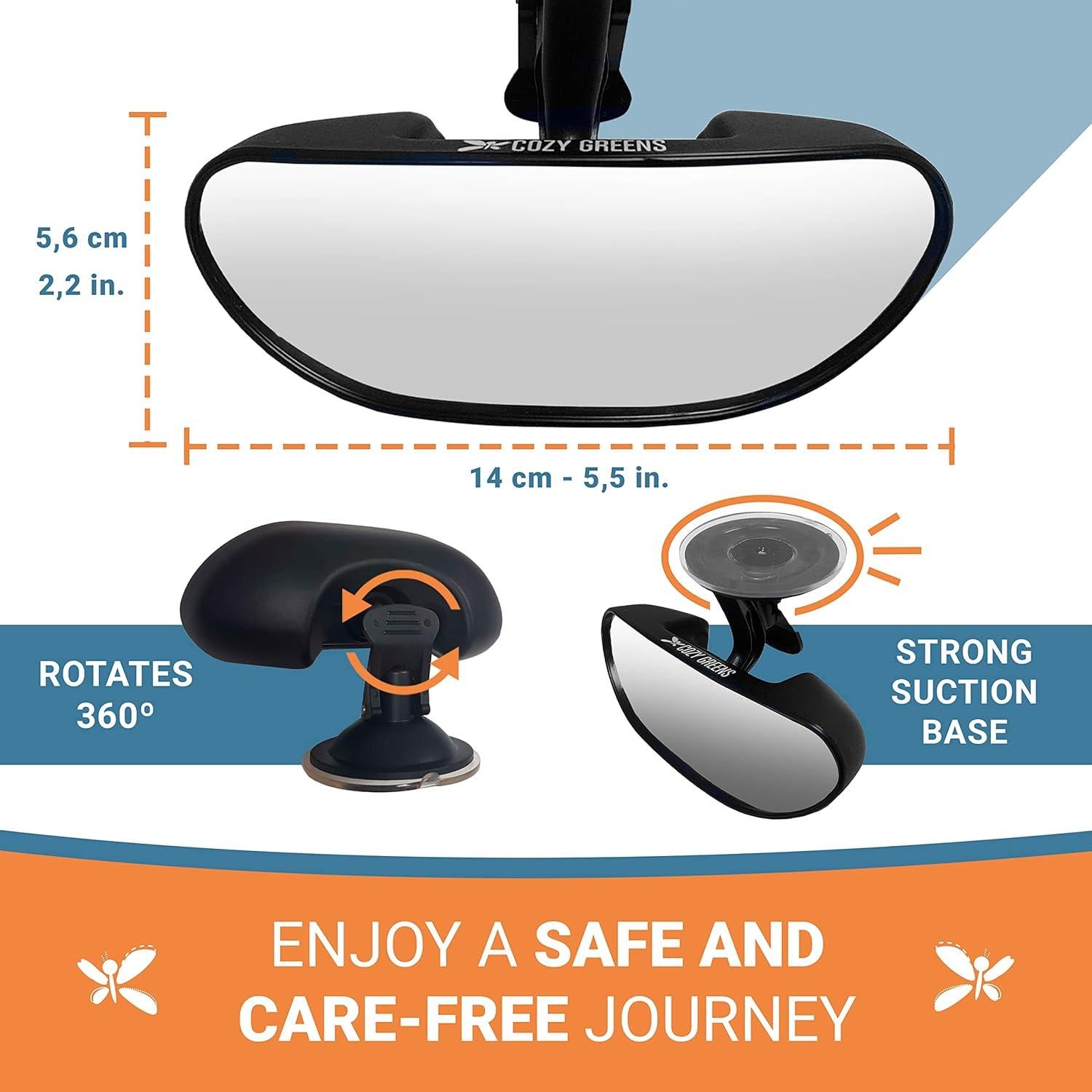 Espejo Retrovisor Parabrisas Frontal COZY GREENS 164g