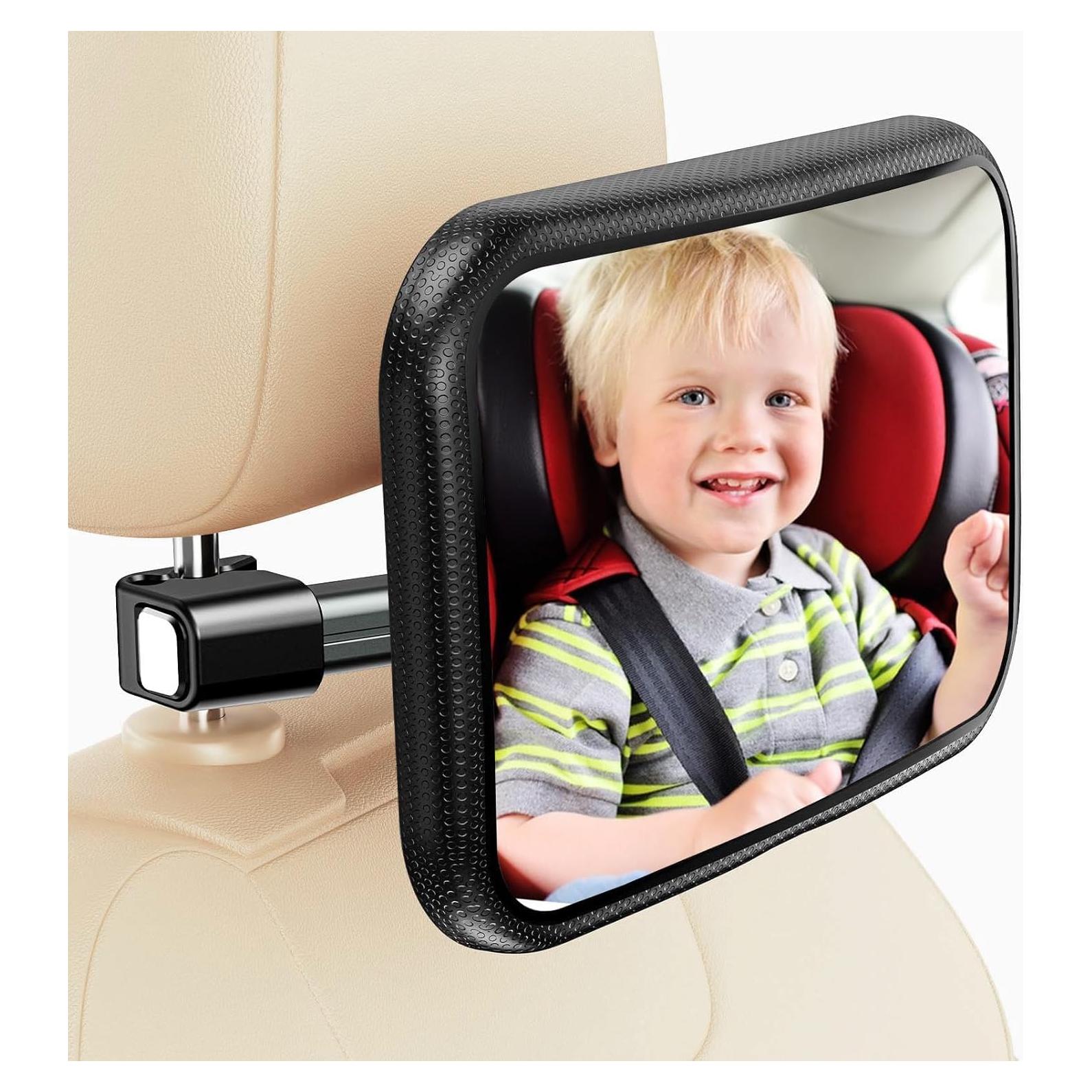 Espejo de Coche para Bebé YOVKOK - Convexo, 360° Ajustable