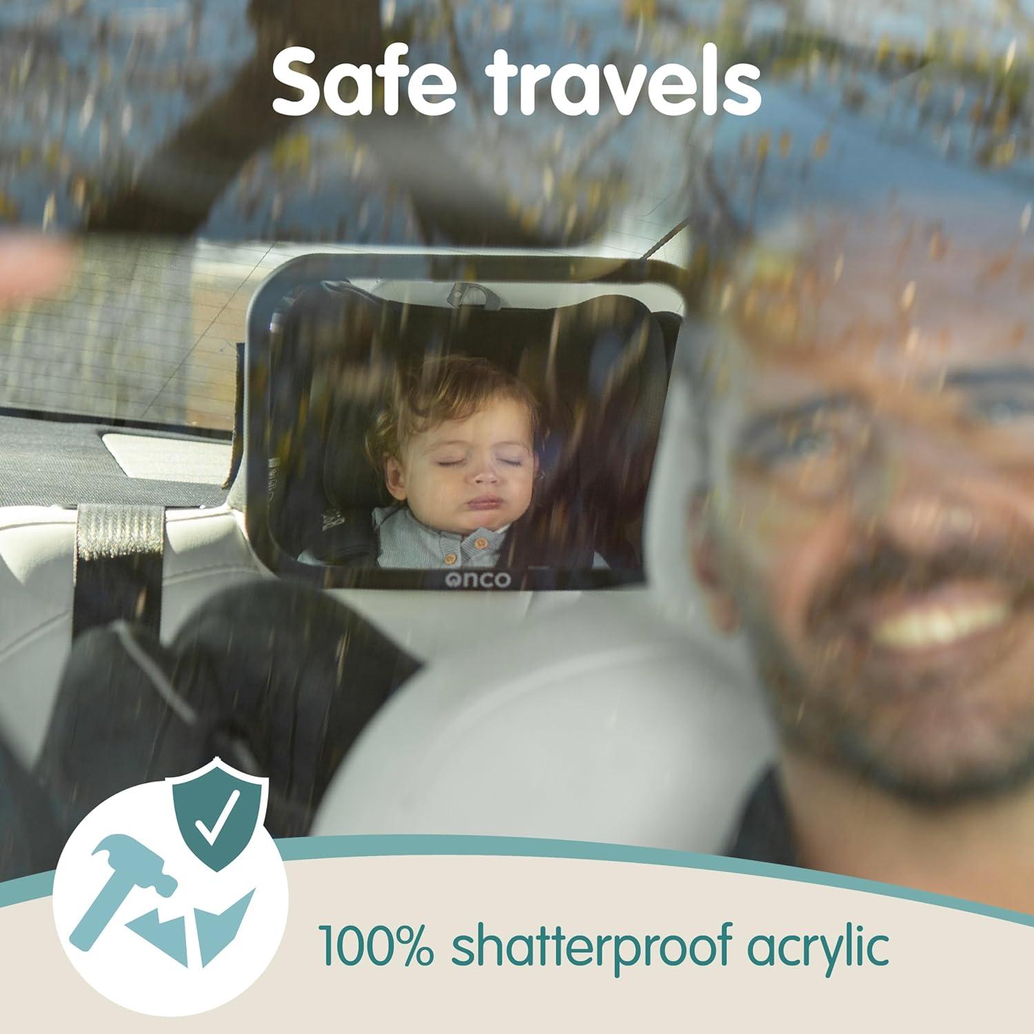 Espejo para Bebé Onco con Reposacabezas Fijo 24.4x17.3cm