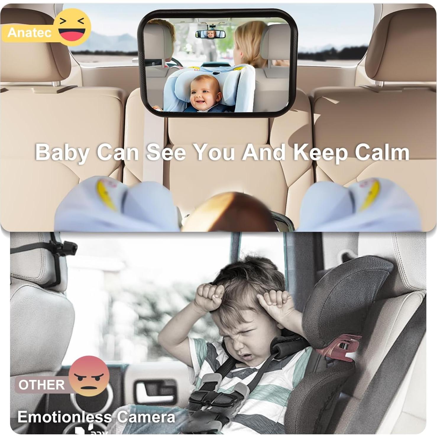 Espejo de Coche para Bebé Anatec HSJ02 Ajustable 360°