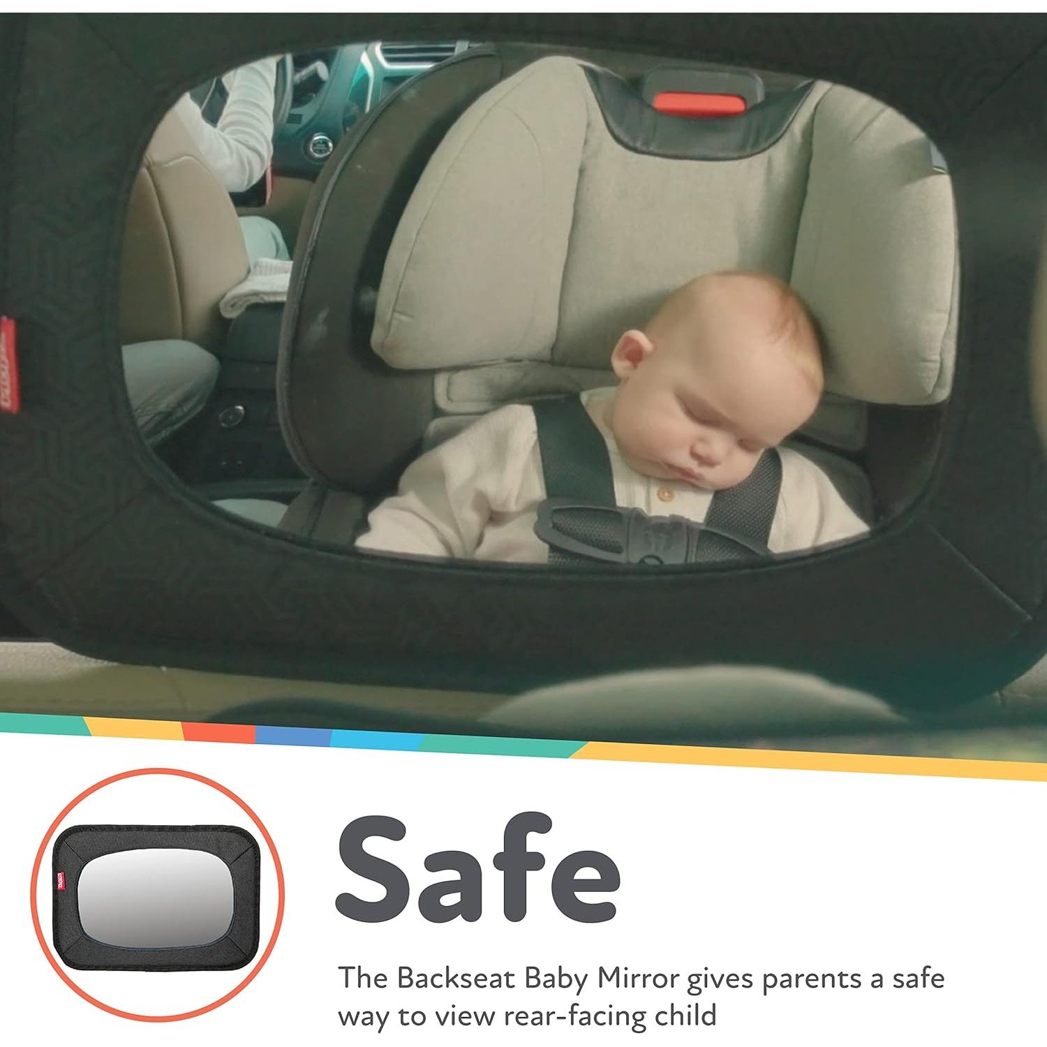 Espejo para Bebés Nuby en Asiento Trasero Ajustable Negro