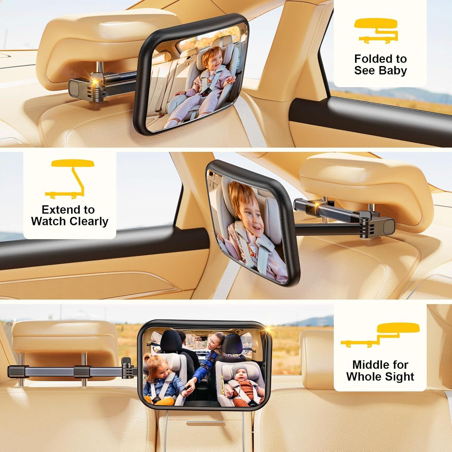 Espejo para Bebé TAZENI Ajustable 360° a Prueba de Roturas