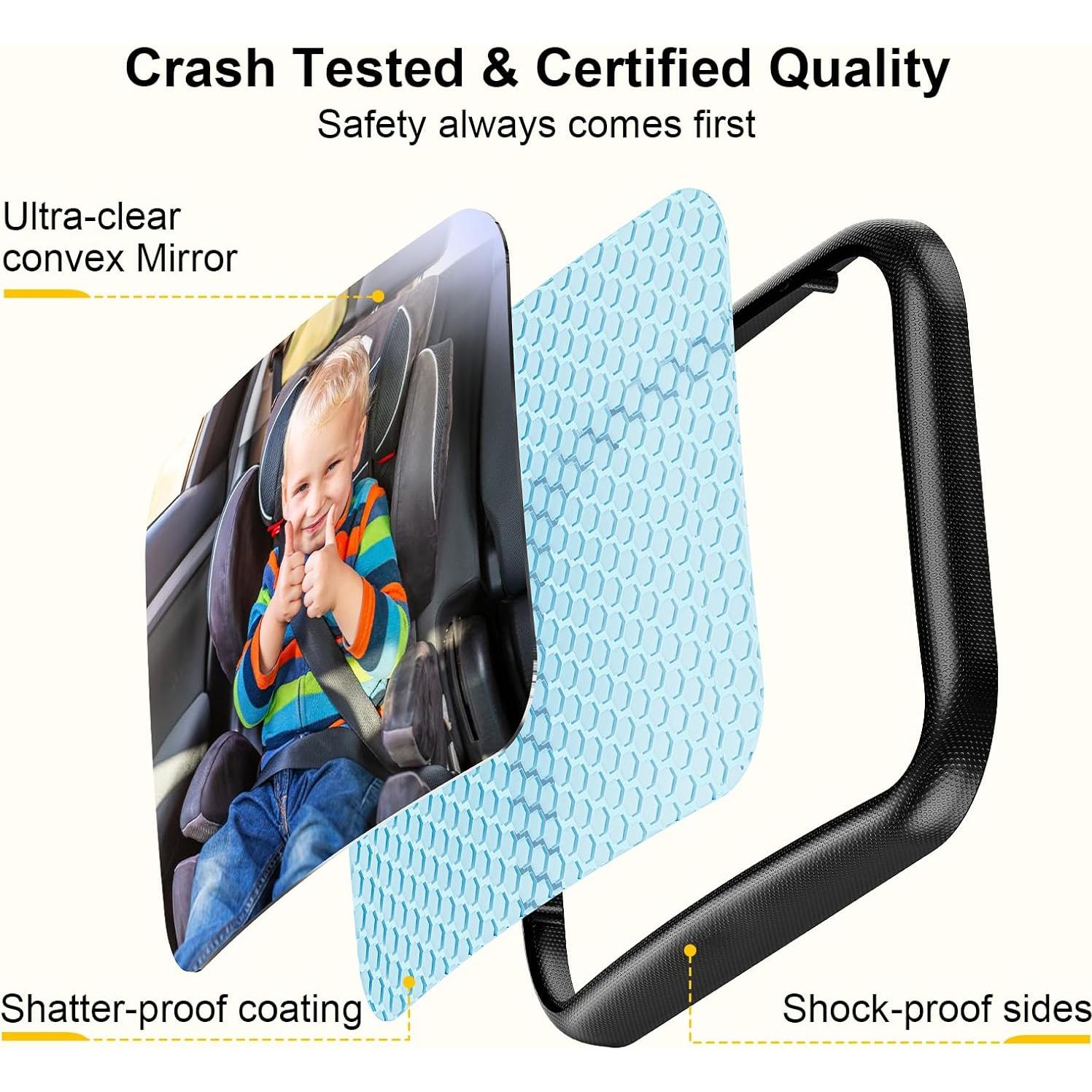 Espejo para Bebé TAZENI Ajustable 360° a Prueba de Roturas