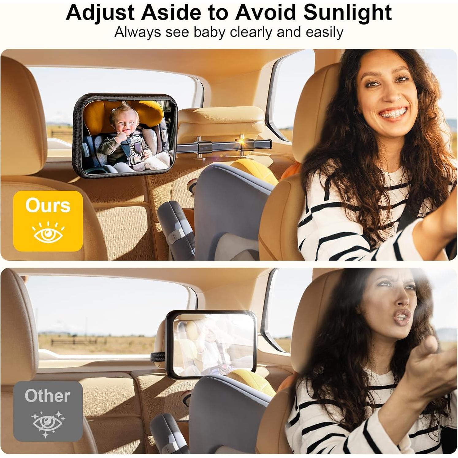 Espejo para Bebé TAZENI Ajustable 360° a Prueba de Roturas