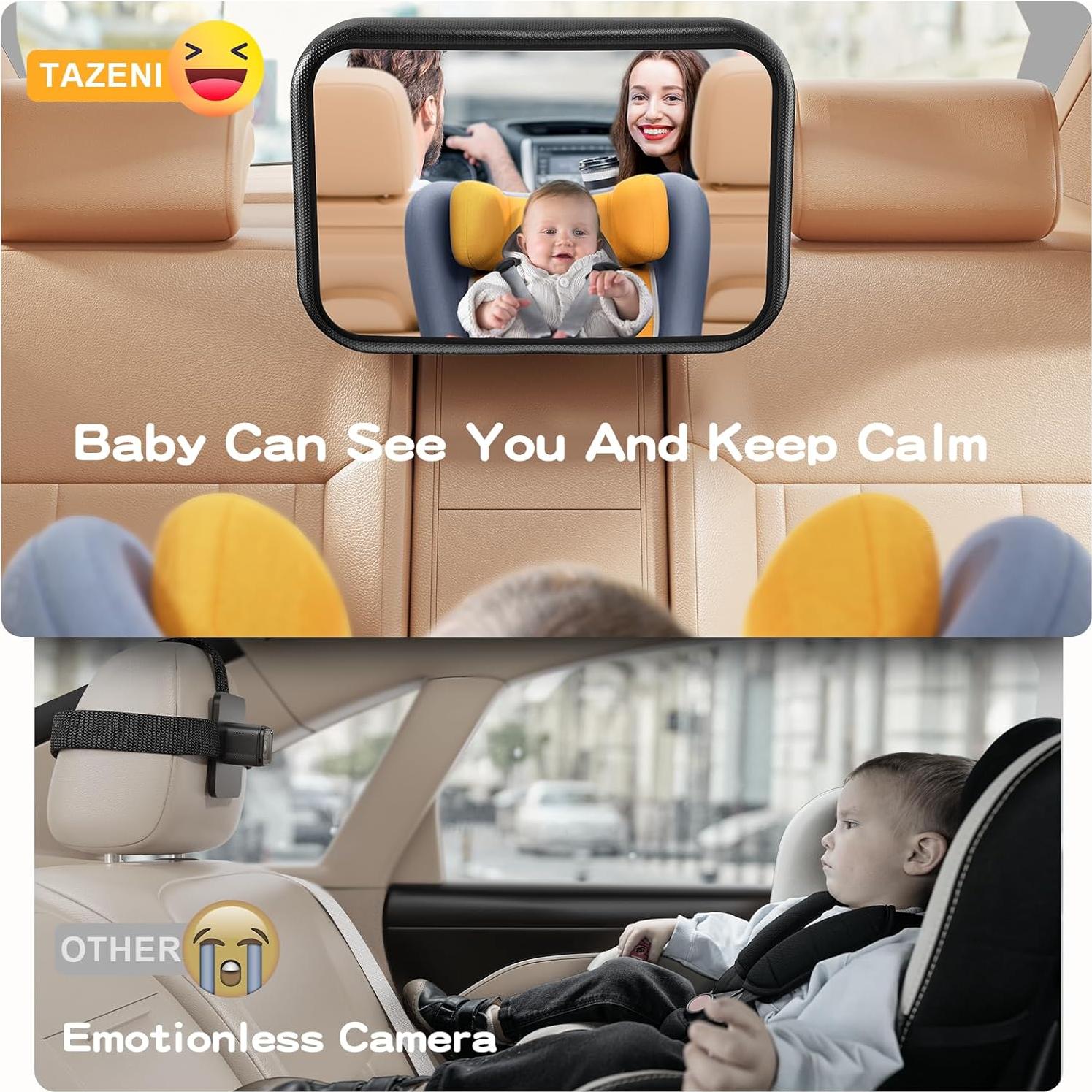 Espejo para Bebé TAZENI Ajustable 360° a Prueba de Roturas