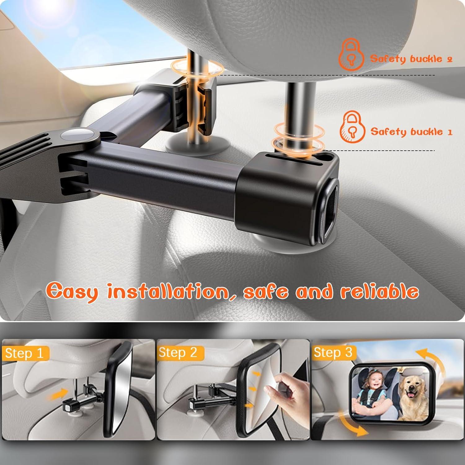 Espejo para Auto Rukie Bebés - Irrompible, Ajuste Universal