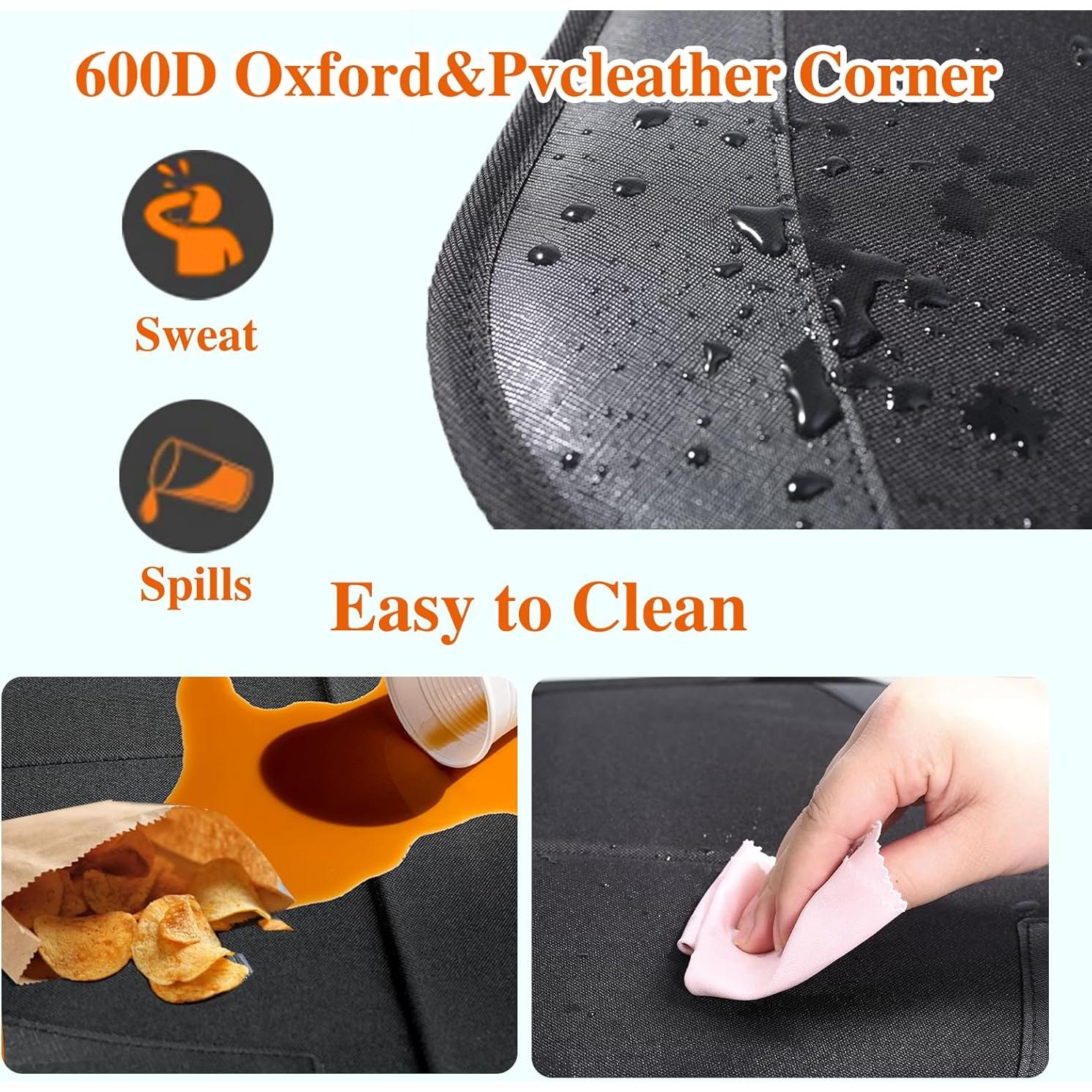 Protector de Asiento de Coche Gowhalle Negro Impermeable 1pc