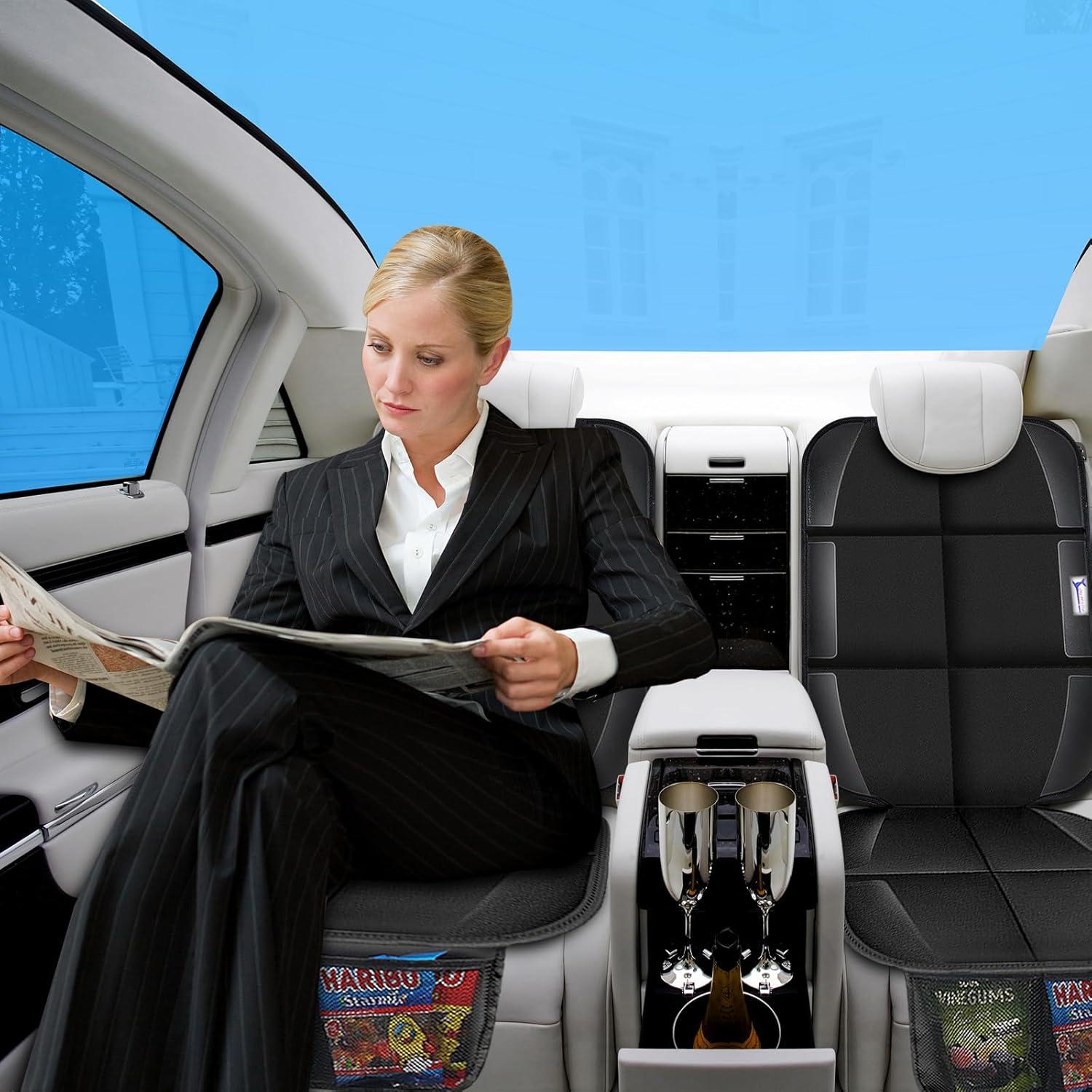 Protector de Asiento de Coche Gowhalle Negro Impermeable 1pc